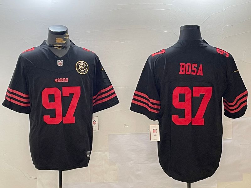 Men San Francisco 49ers #97 Bosa Black three generations 2024 Nike Limited NFL Jersey style 2->san francisco 49ers->NFL Jersey